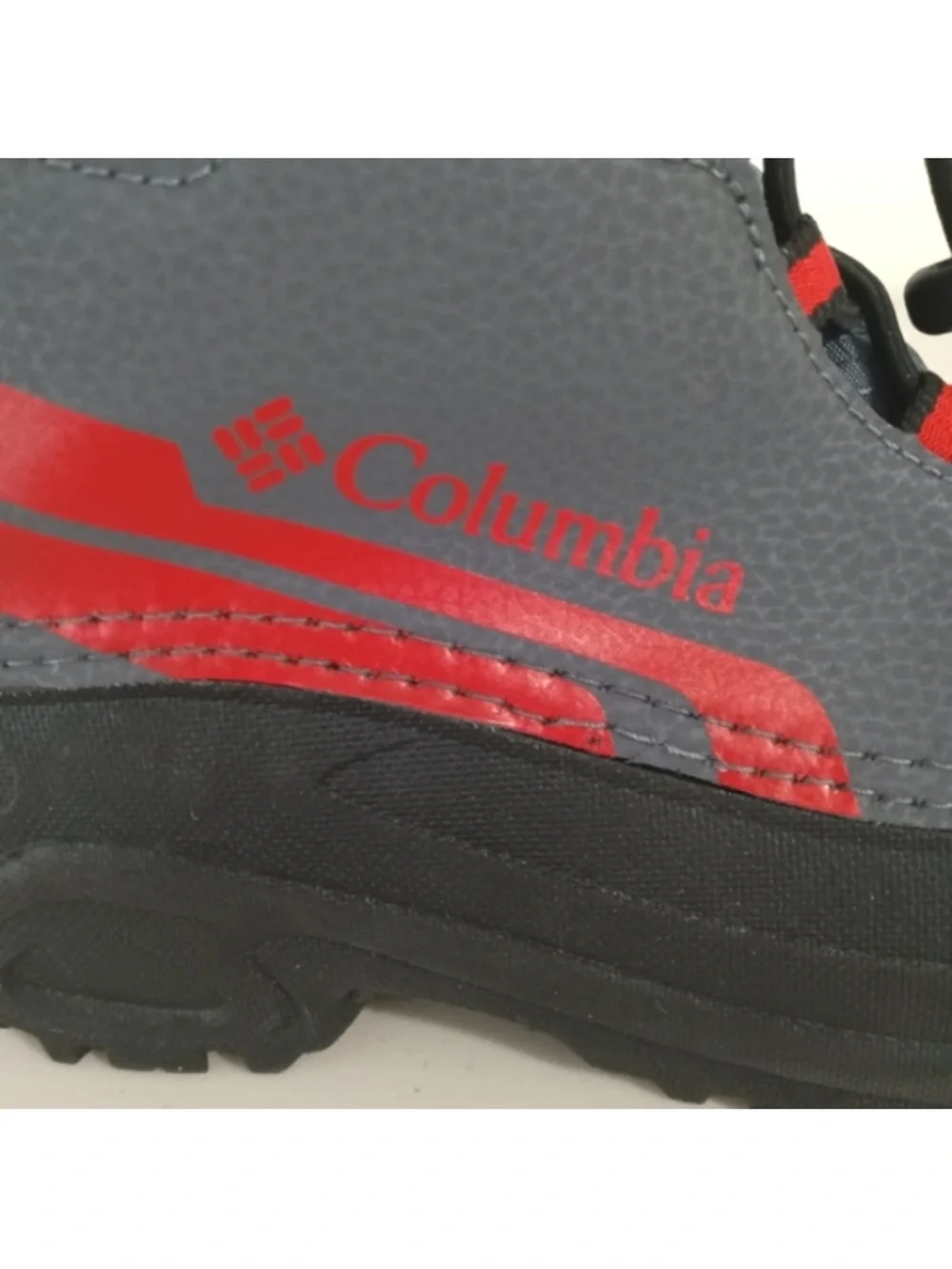 Columbia Bugaboot Waterproof Insulated Gray & Red Winter Boots Boys Size…